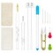 Embroidery Punch Rug Punch Beginner Kit, 2 Different Adjustable Punch Needle Tool with 9"x9" Monk's Cloth and Pita Cloth